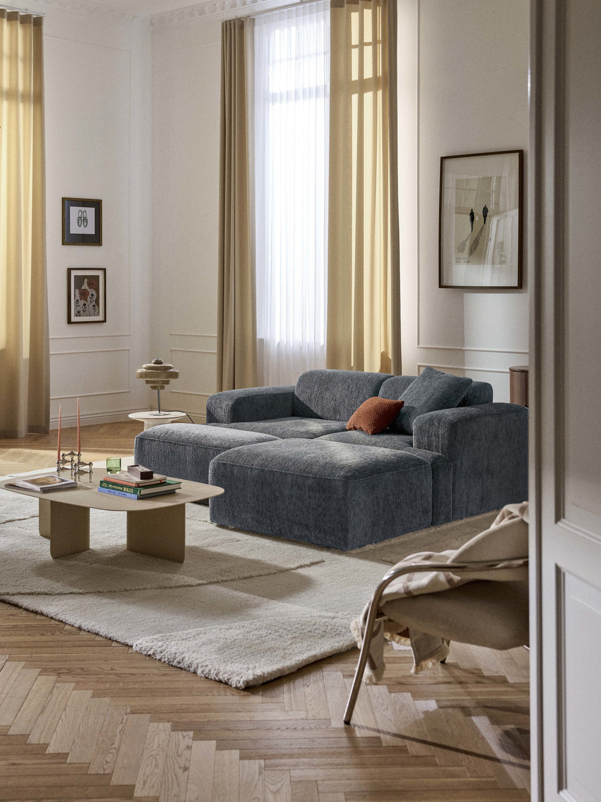 Melvasso Ottoman, W 99 x D 72 cm