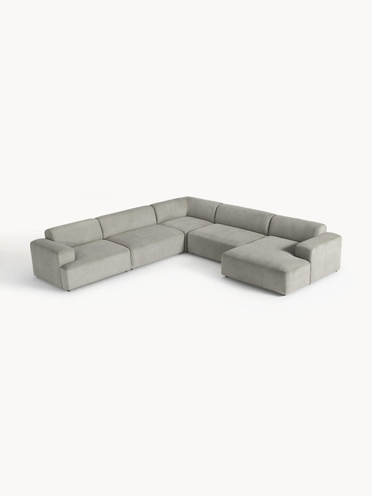 Melvasso XL Corner Sofa in Corduroy