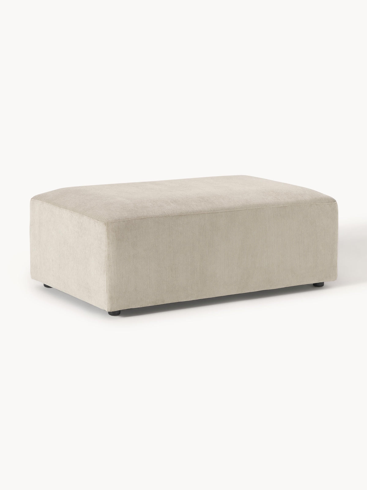 Melvasso XL Ottoman in Corduroy, W 116 x D 72 cm