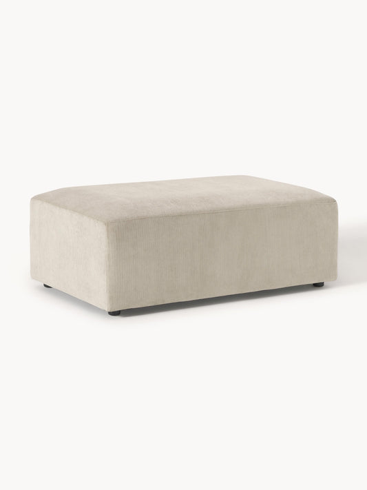 Melvasso XL Ottoman in Corduroy, W 116 x D 72 cm