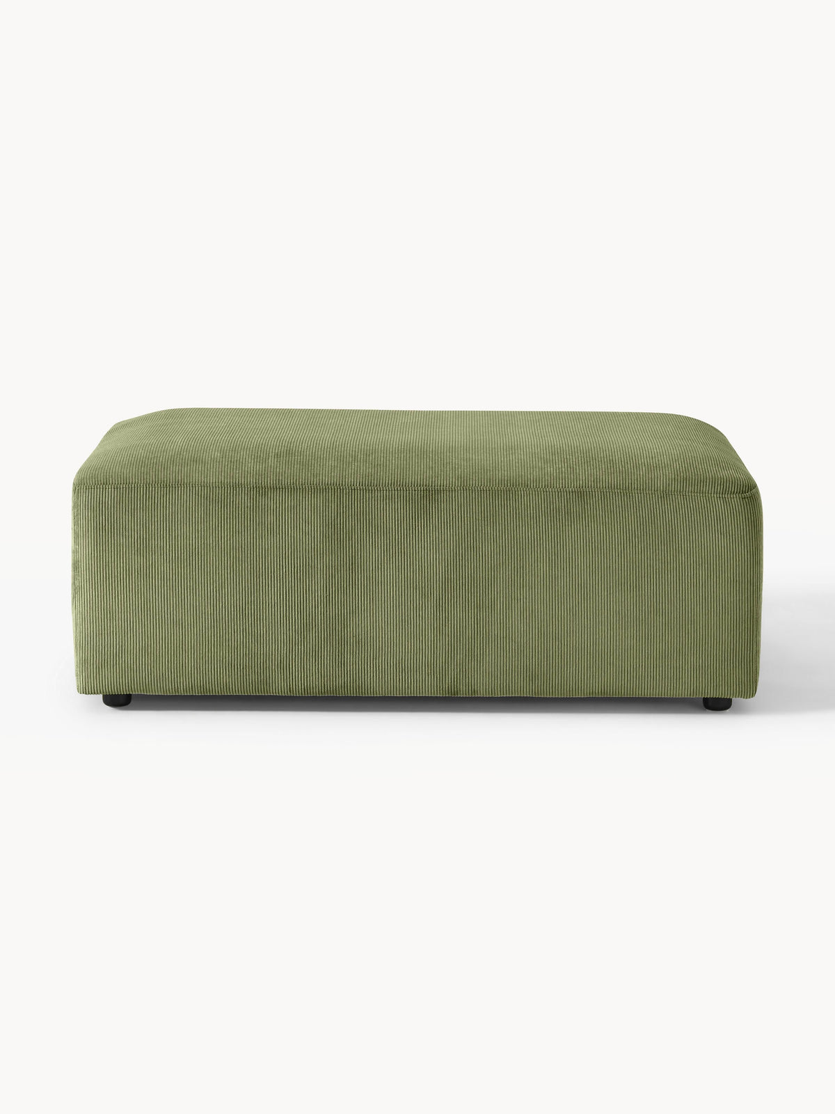 Melvasso XL Ottoman in Corduroy, W 116 x D 72 cm