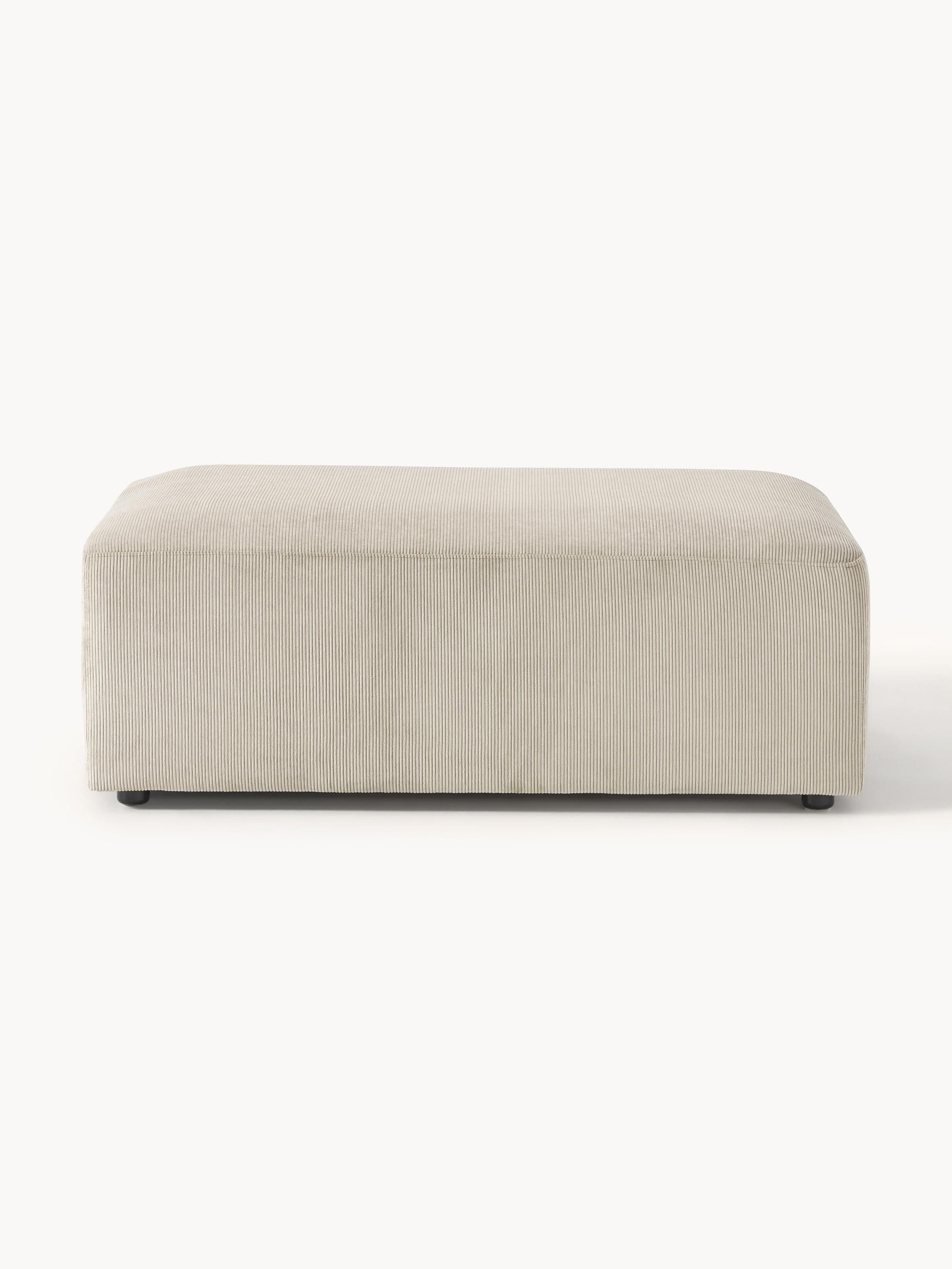 Melvasso XL Ottoman in Corduroy, W 116 x D 72 cm