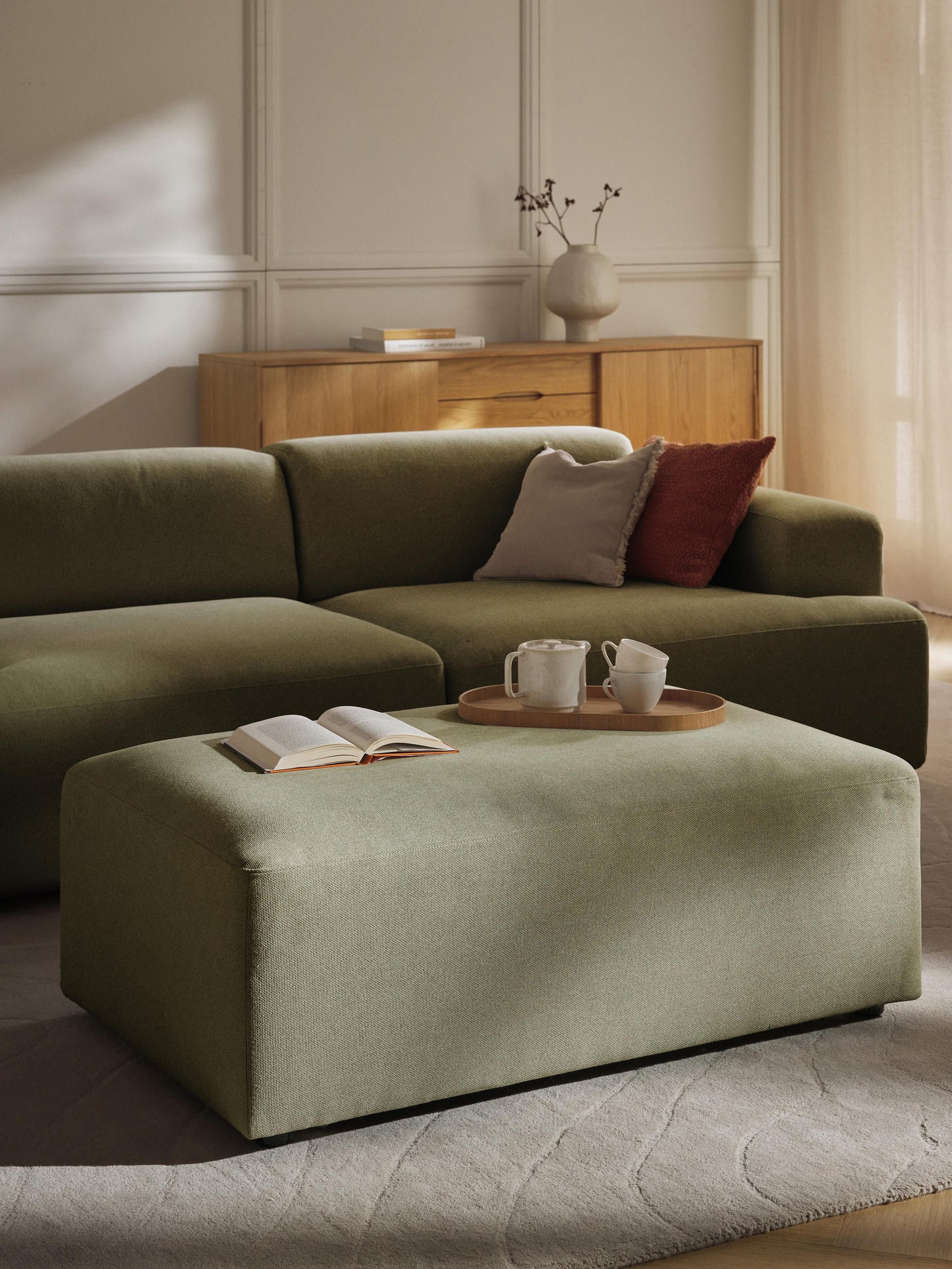 Melvasso XL Ottoman, W 116 x D 72 cm