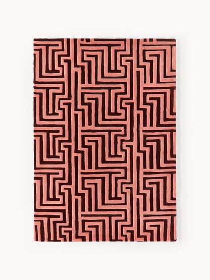 Montgrave Hand-Tufted Wool Rug with Raised High-Low Texture