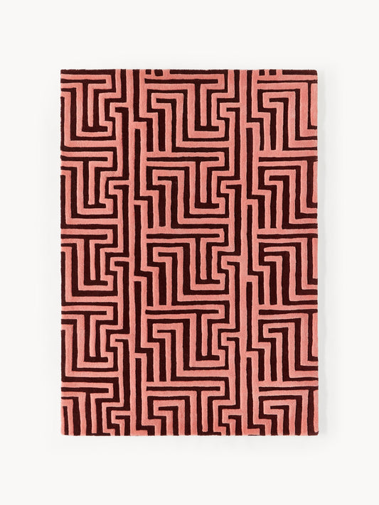 Montgrave Hand-Tufted Wool Rug with Raised High-Low Texture