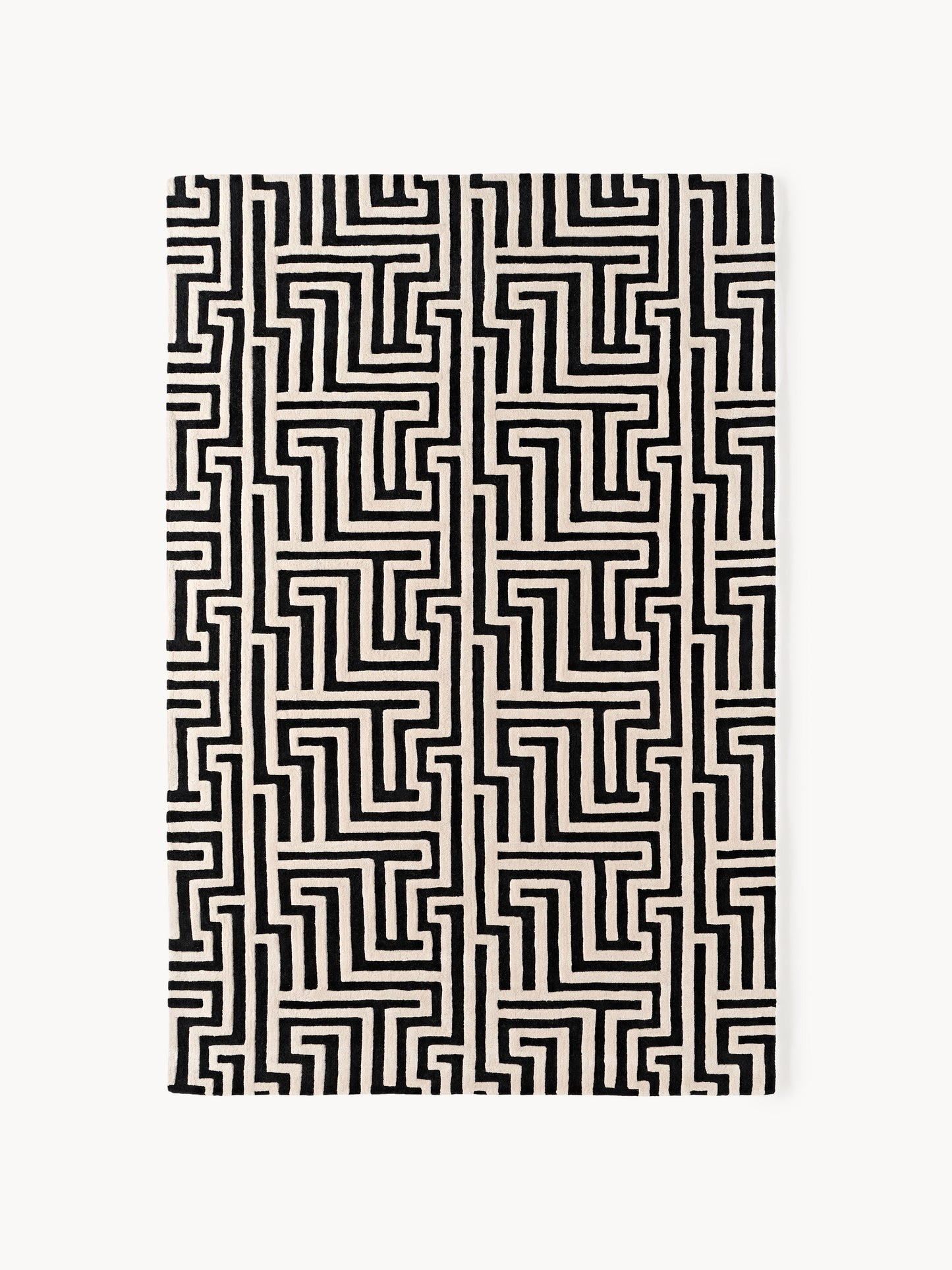 Montgrave Hand-Tufted Wool Rug with Raised High-Low Texture