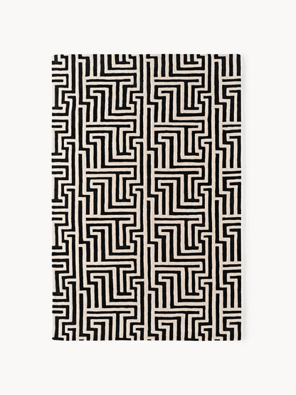 Montgrave Hand-Tufted Wool Rug with Raised High-Low Texture