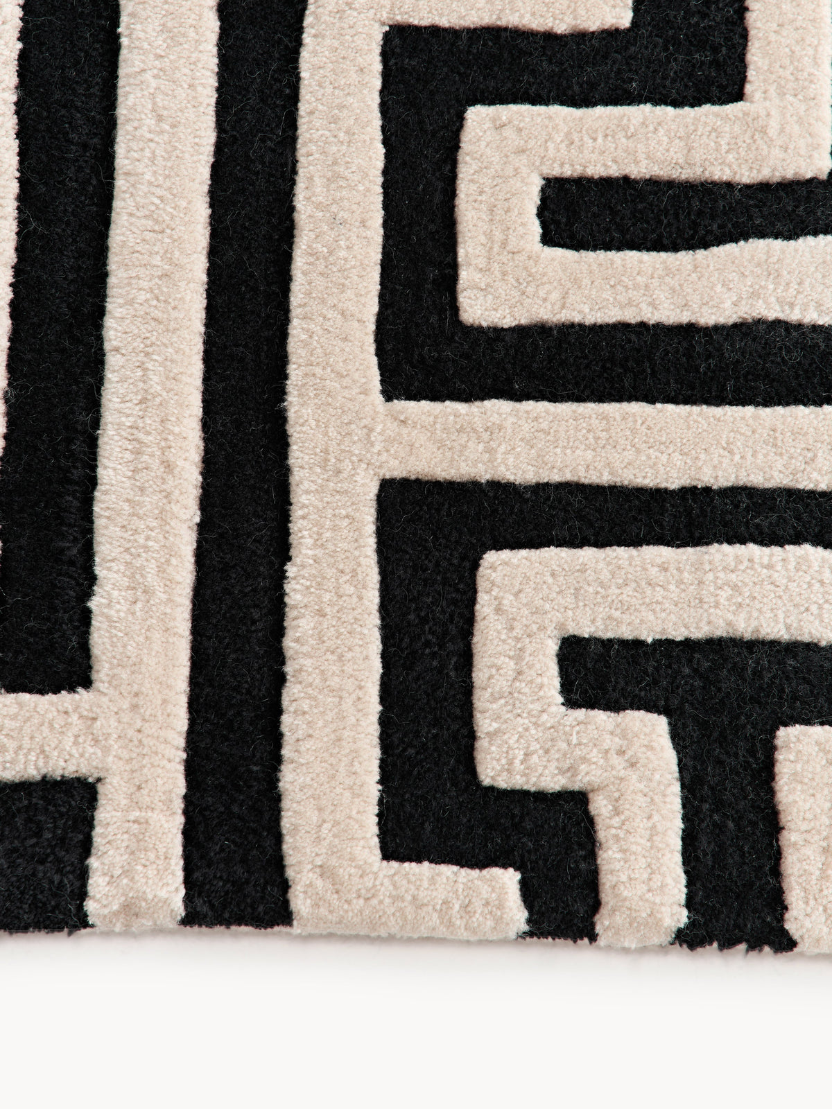 Montgrave Hand-Tufted Wool Rug with Raised High-Low Texture