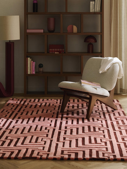 Montgrave Hand-Tufted Wool Rug with Raised High-Low Texture