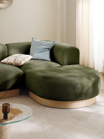 Natolino Corner Module in Teddy Bouclé