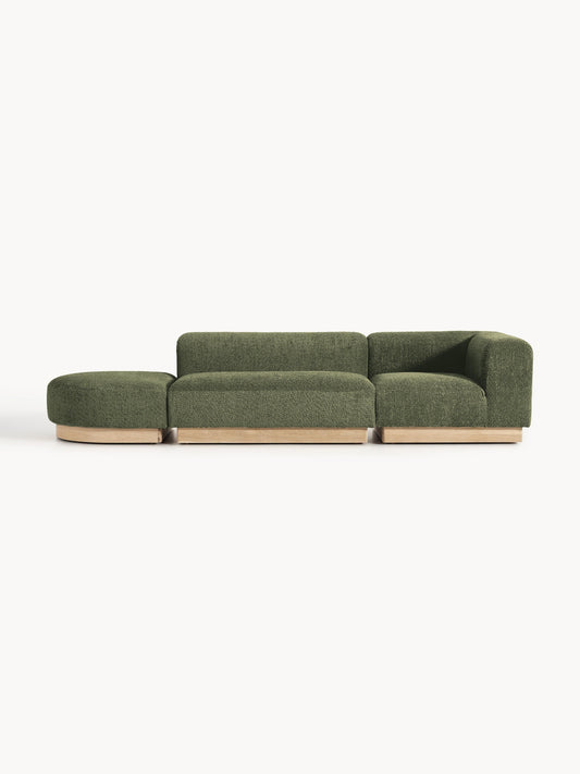 Natolino Modular Ottoman in Teddy Bouclé with Stool (Left/Right)
