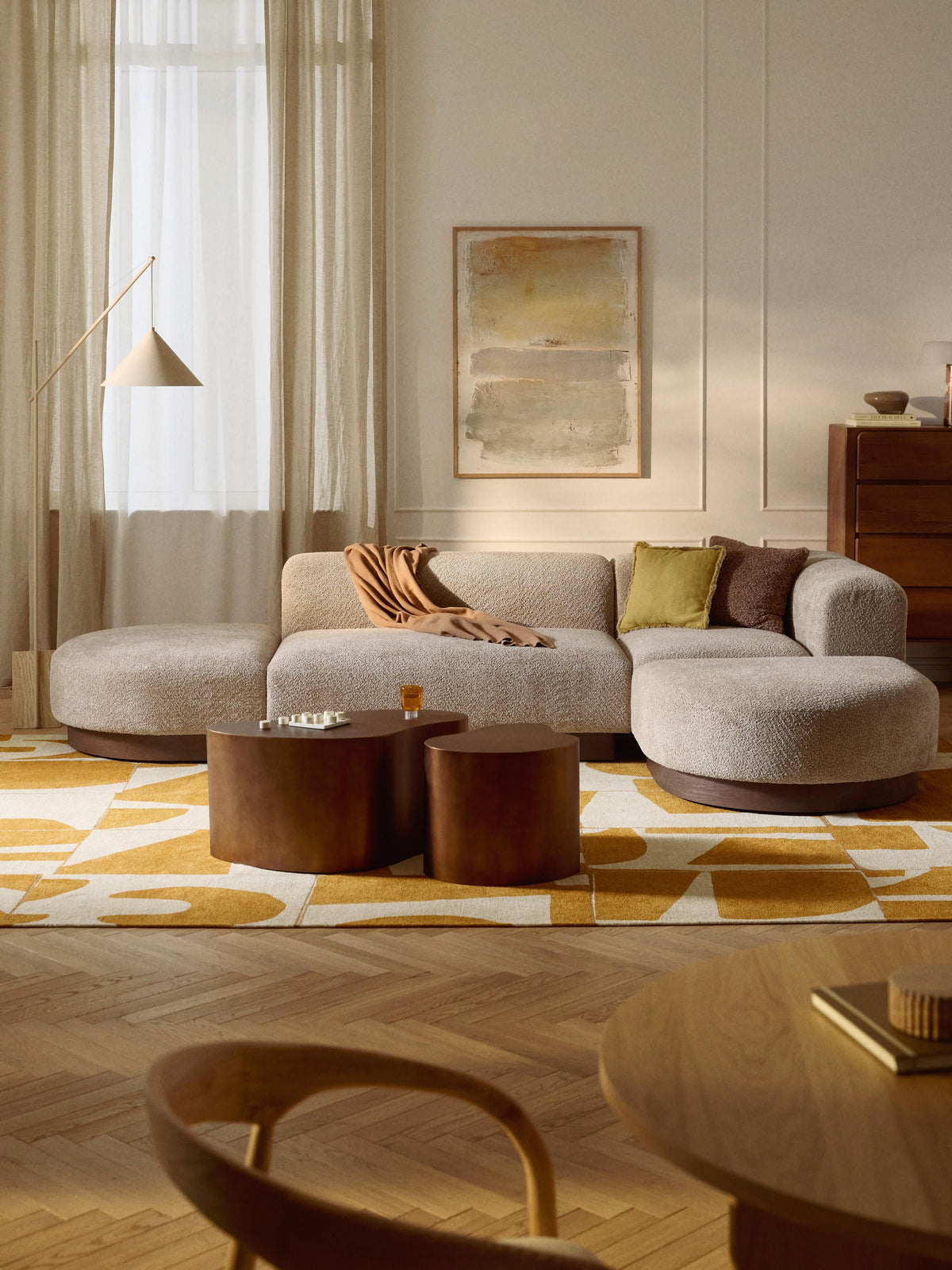 Natolino Modular Teddy Bouclé Corner Sofa