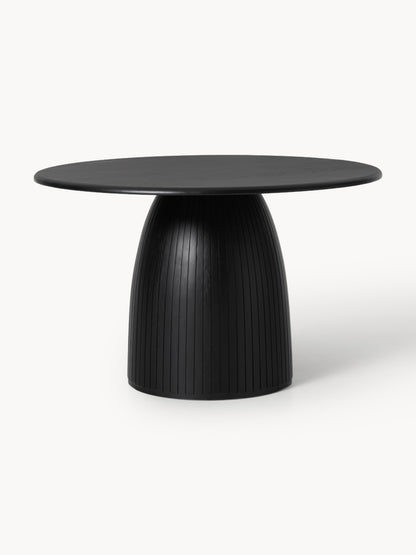 Nelmoro Round Dining Table with Fluted Texture, in Various Sizes