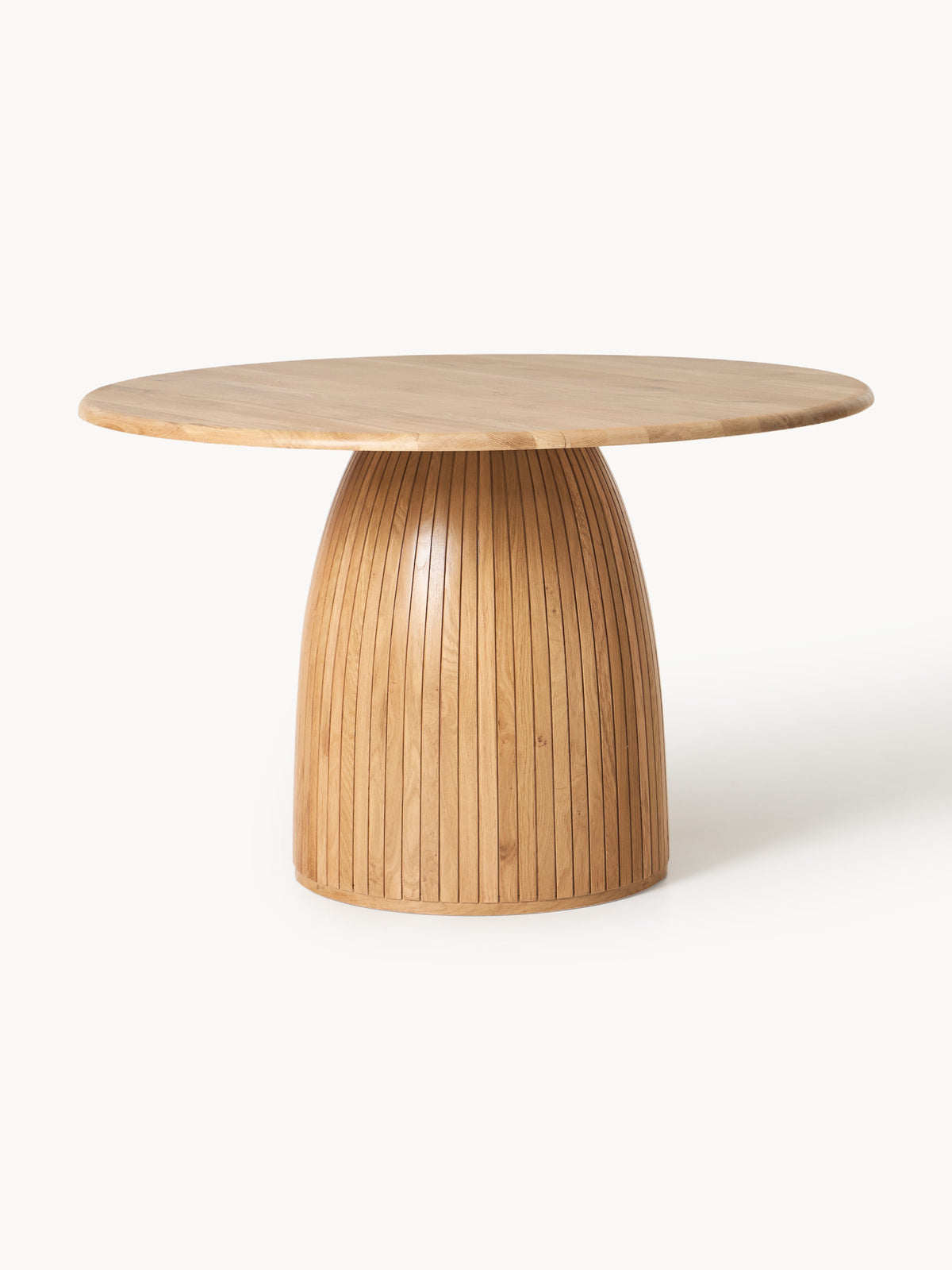 Nelmoro Round Dining Table with Fluted Texture, in Various Sizes