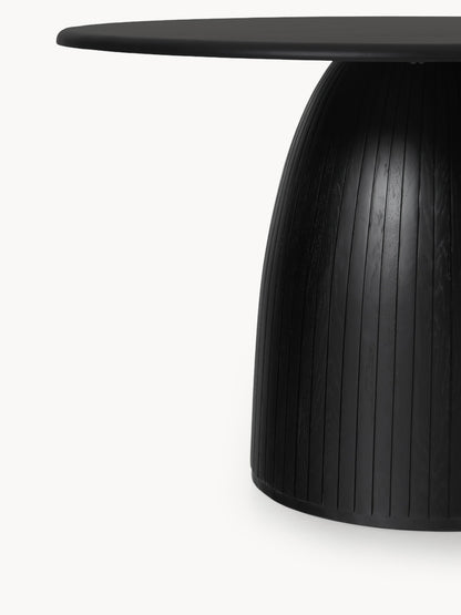Nelmoro Round Dining Table with Fluted Texture, in Various Sizes
