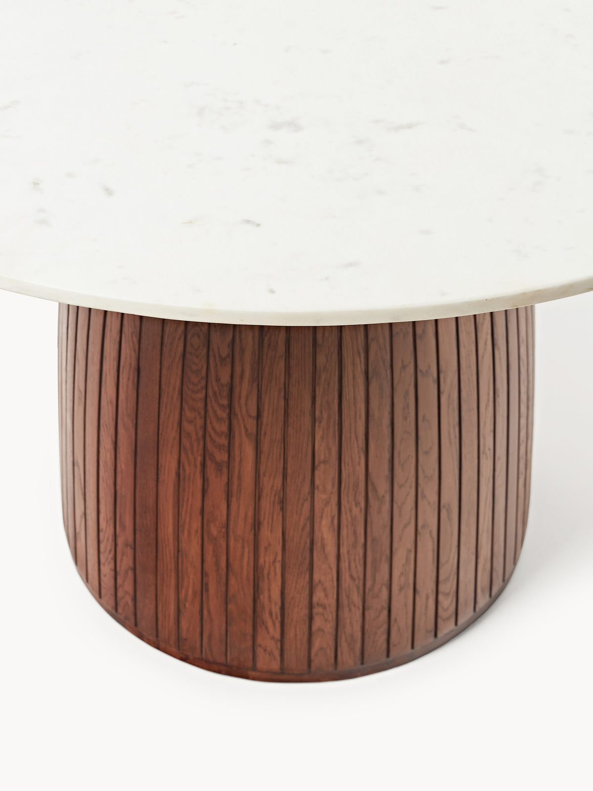 Nelmoro Round Dining Table with Marble Tabletop, Ø 115 cm