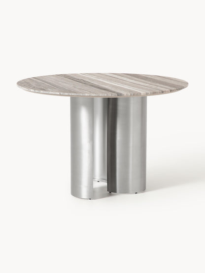Noamfjell Round Dining Table with Marble Tabletop, Ø 120 cm