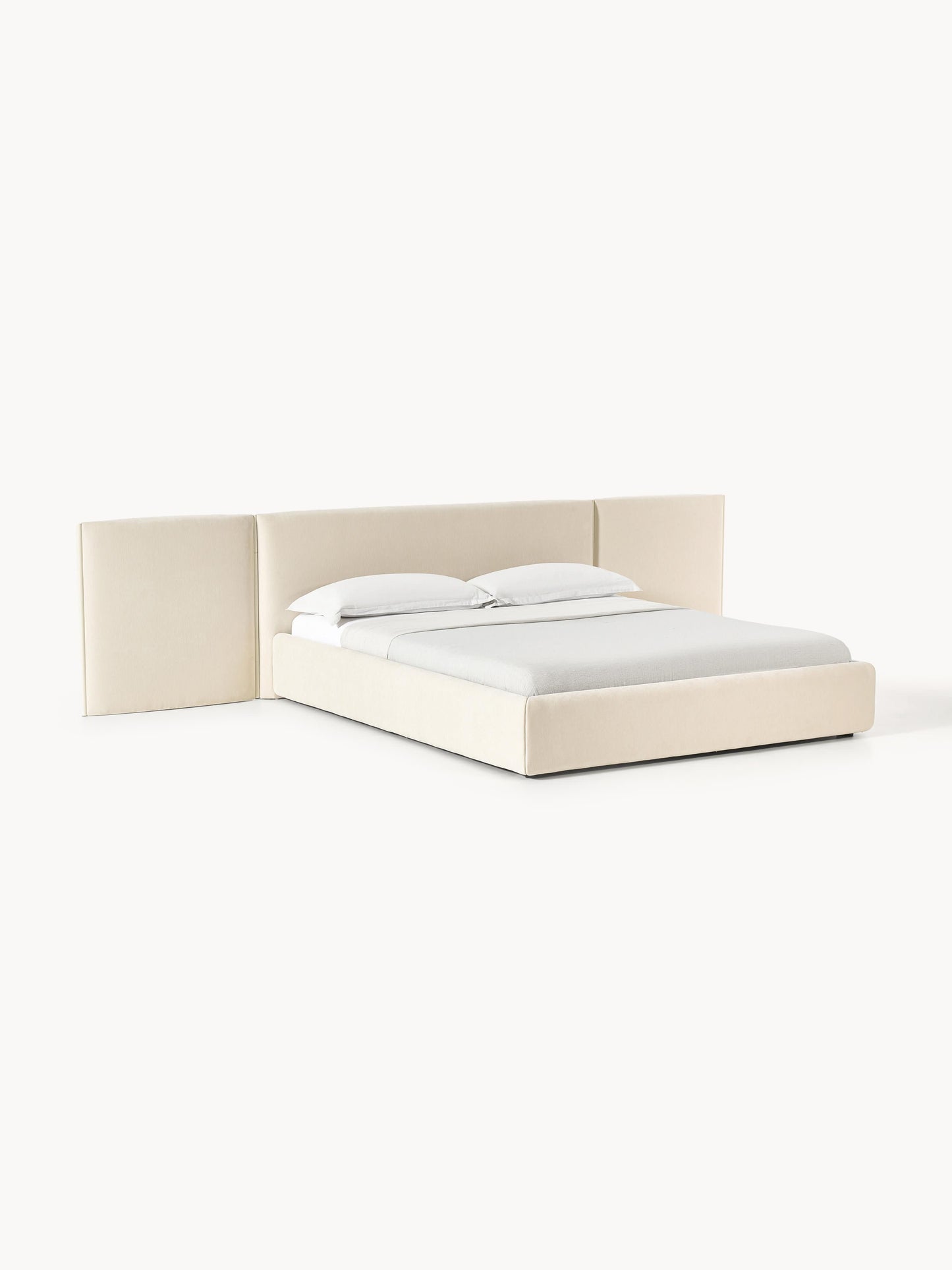 Otbjorn Upholstered Bed with Folding Headboard