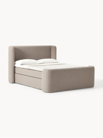 Perlondo Box Spring Bed in Bouclé