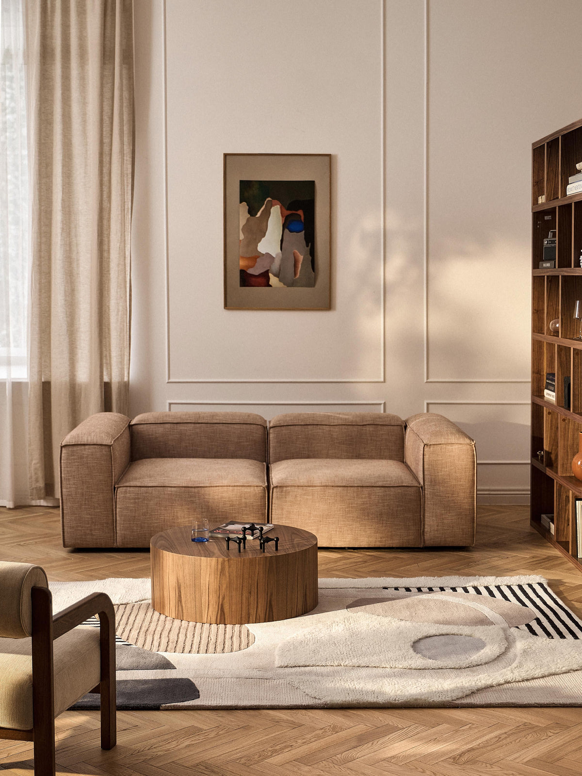 Roscallo Wool Rug with High-Low Texture, Hand-Tufted