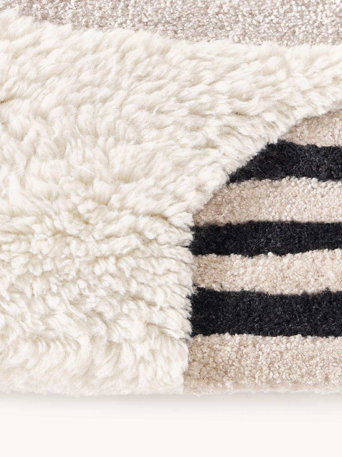 Roscallo Wool Rug with High-Low Texture, Hand-Tufted