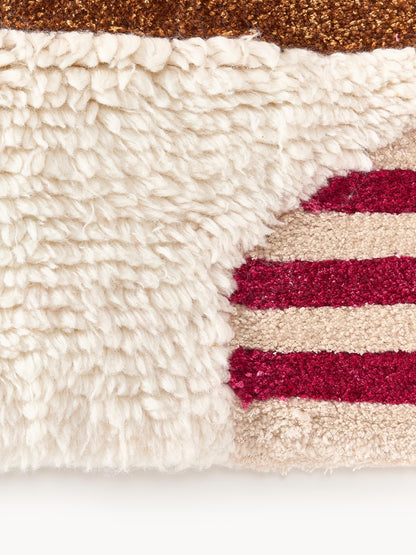 Roscallo Wool Rug with High-Low Texture, Hand-Tufted