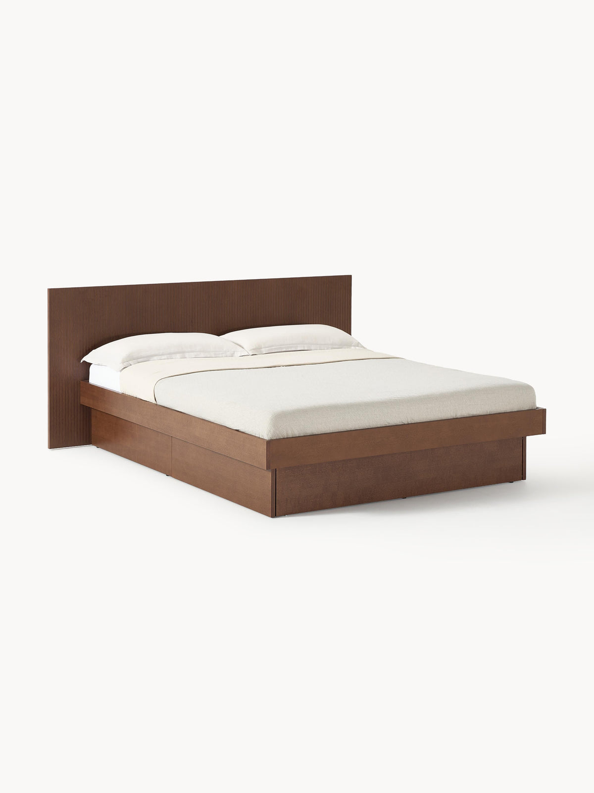 Satorelli Wooden Bed with Drawers and Headboard