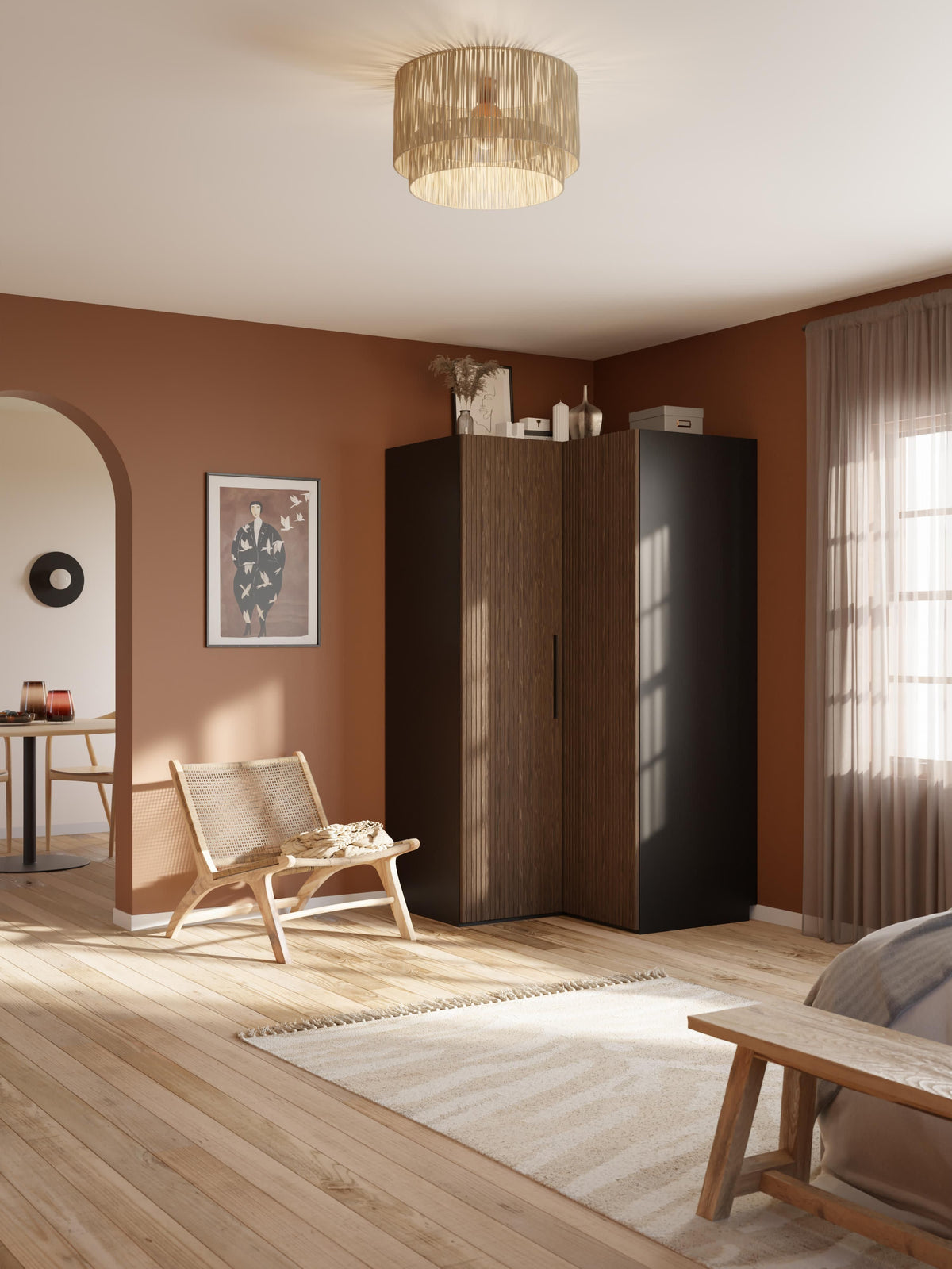 Simberto Modular Corner Wardrobe, 115 cm Wide