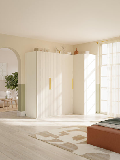 Simberto Modular Corner Wardrobe, 215 cm Wide, in Various Sizes