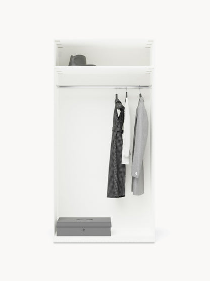 Simberto Modular Hinged-Door Wardrobe, 100 cm Wide, in Various Sizes