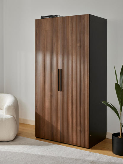 Simberto Modular Hinged-Door Wardrobe, 100 cm Wide, in Various Sizes