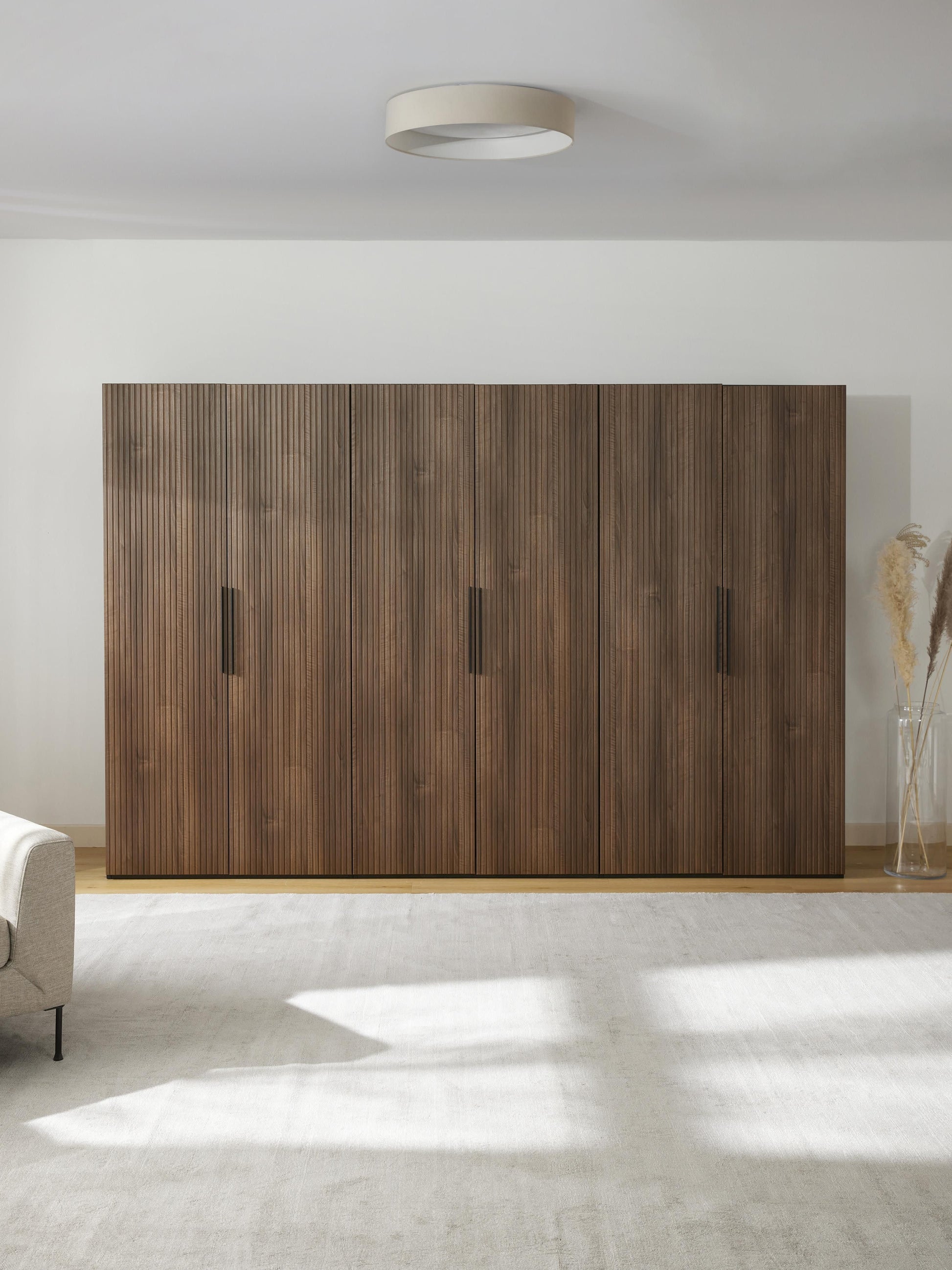 Simberto Modular Hinged-Door Wardrobe, 300 cm Wide, in Various Sizes