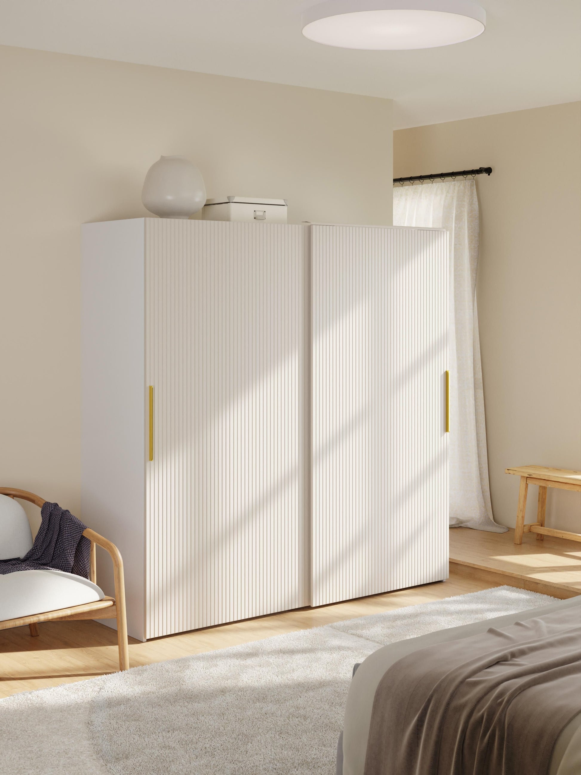 Simberto Modular Sliding-Door Wardrobe, 200 cm Wide, in Various Sizes