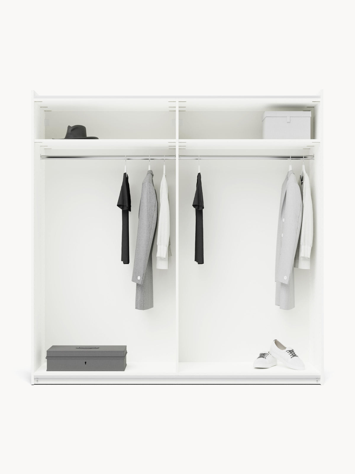 Simberto Modular Sliding-Door Wardrobe, 200 cm Wide, in Various Sizes