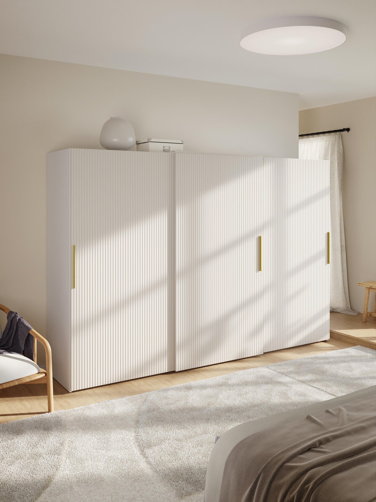 Simberto Modular Sliding-Door Wardrobe, 300 cm Wide, in Various Sizes