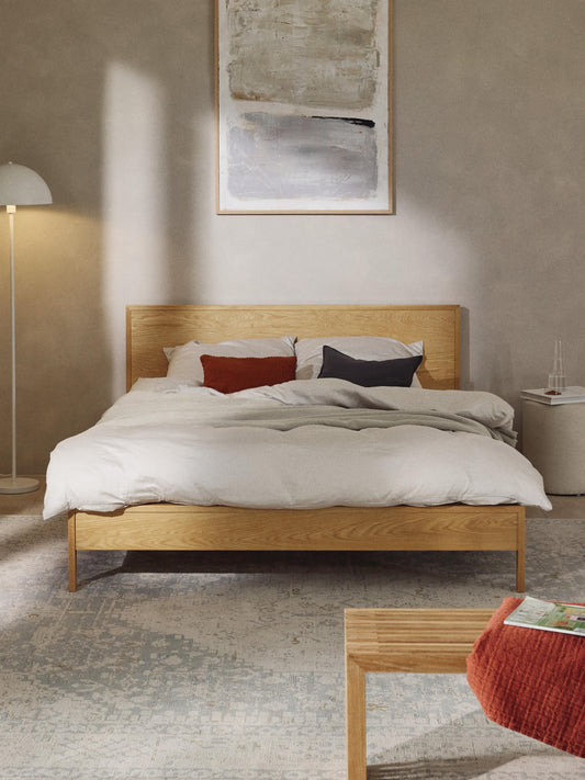 Tamburi Wooden Bed with Headboard