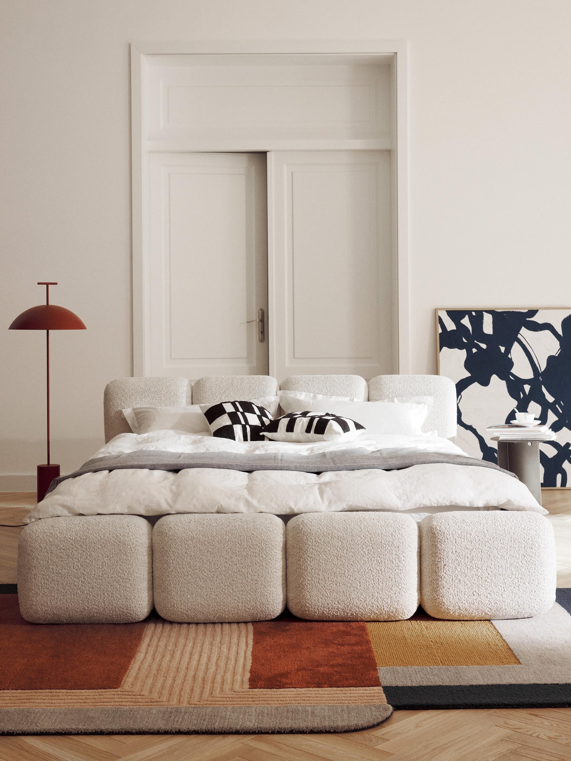 Taymonde Teddy Bouclé Upholstered Bed