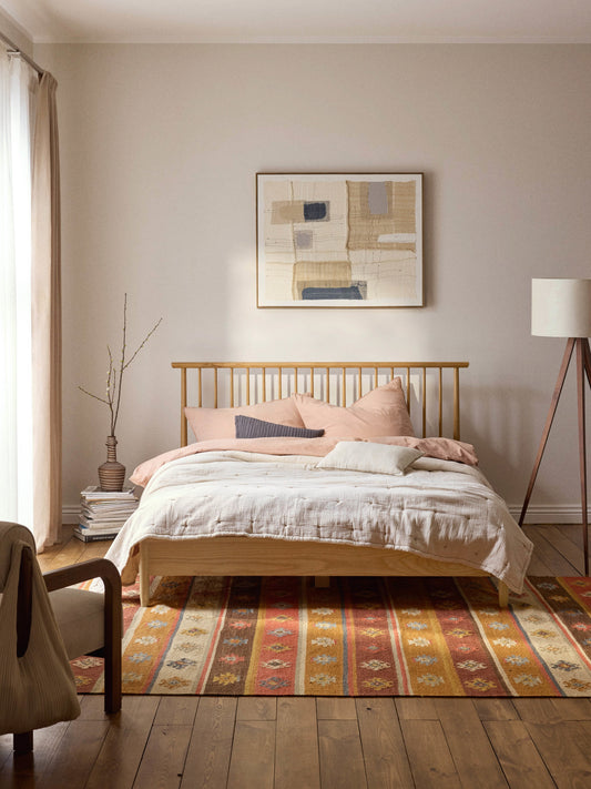 Winsloven Wooden Bed with Pine Headboard