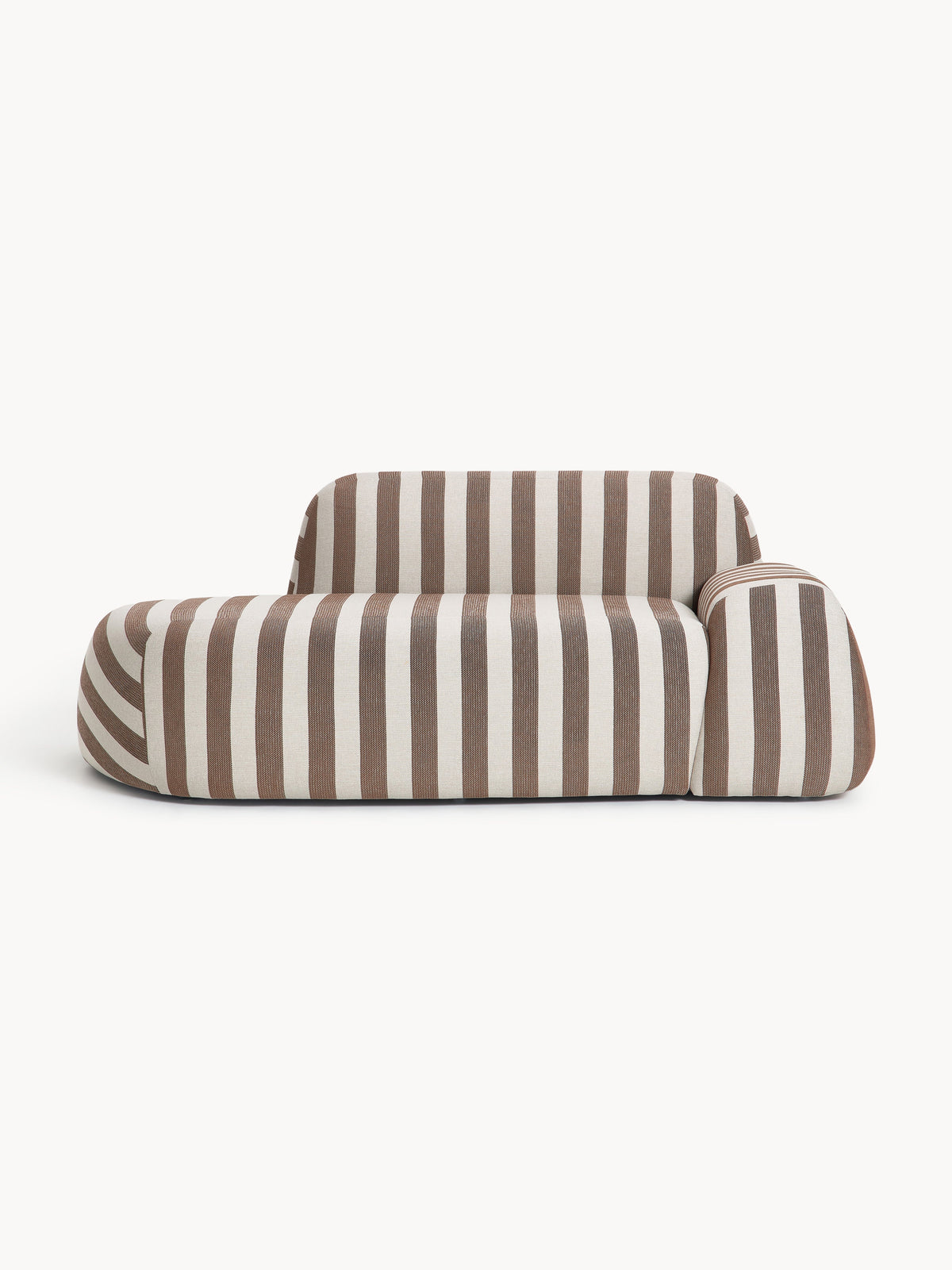 Wolquende 2-Seater Striped Sofa with Chaise Longue