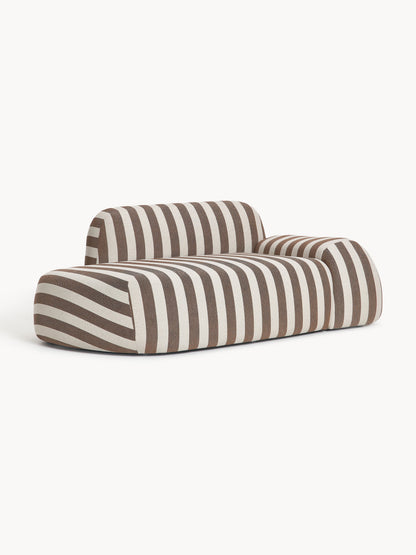 Wolquende 2-Seater Striped Sofa with Chaise Longue
