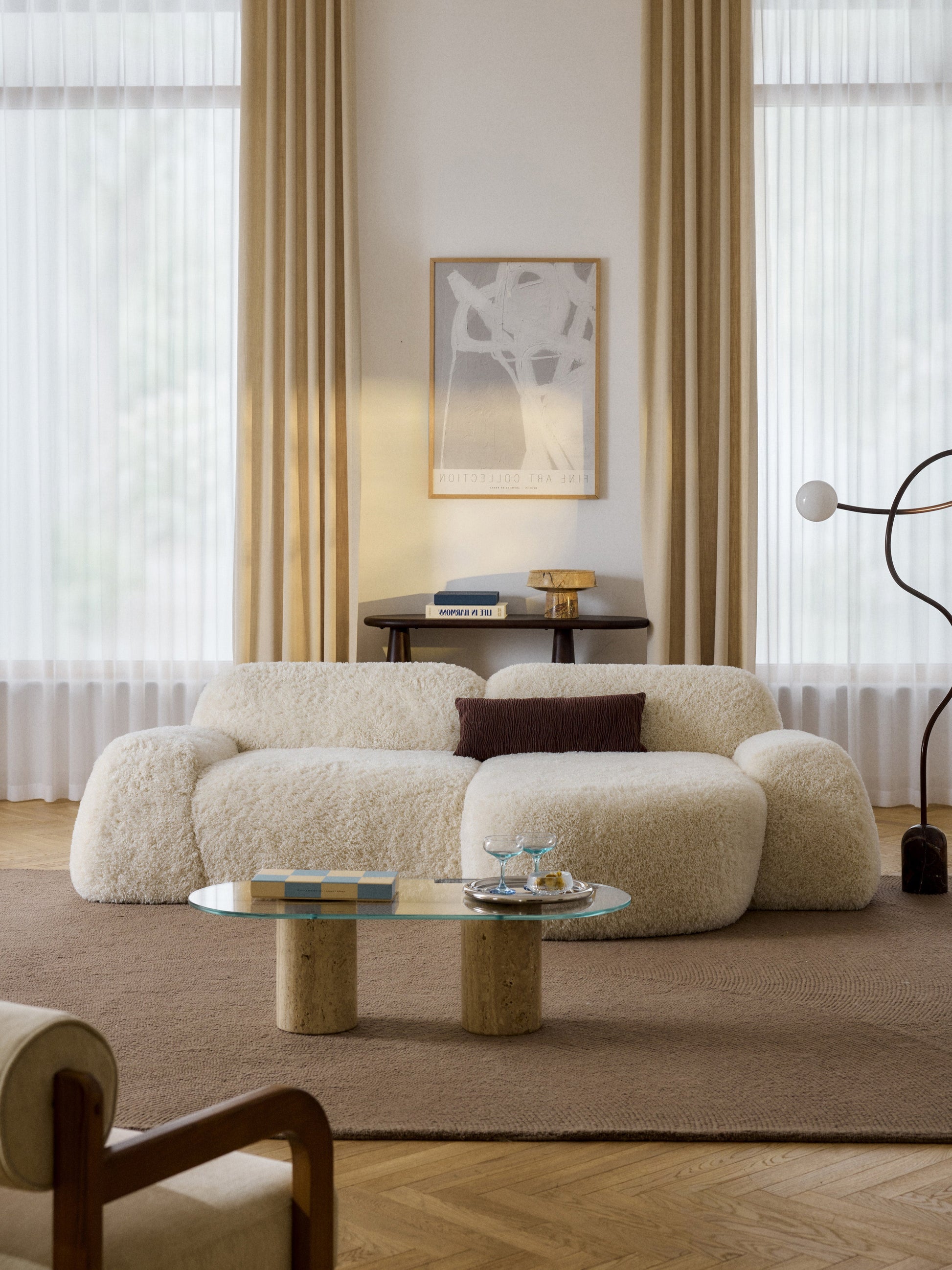 Wolquende Chaise in Teddy