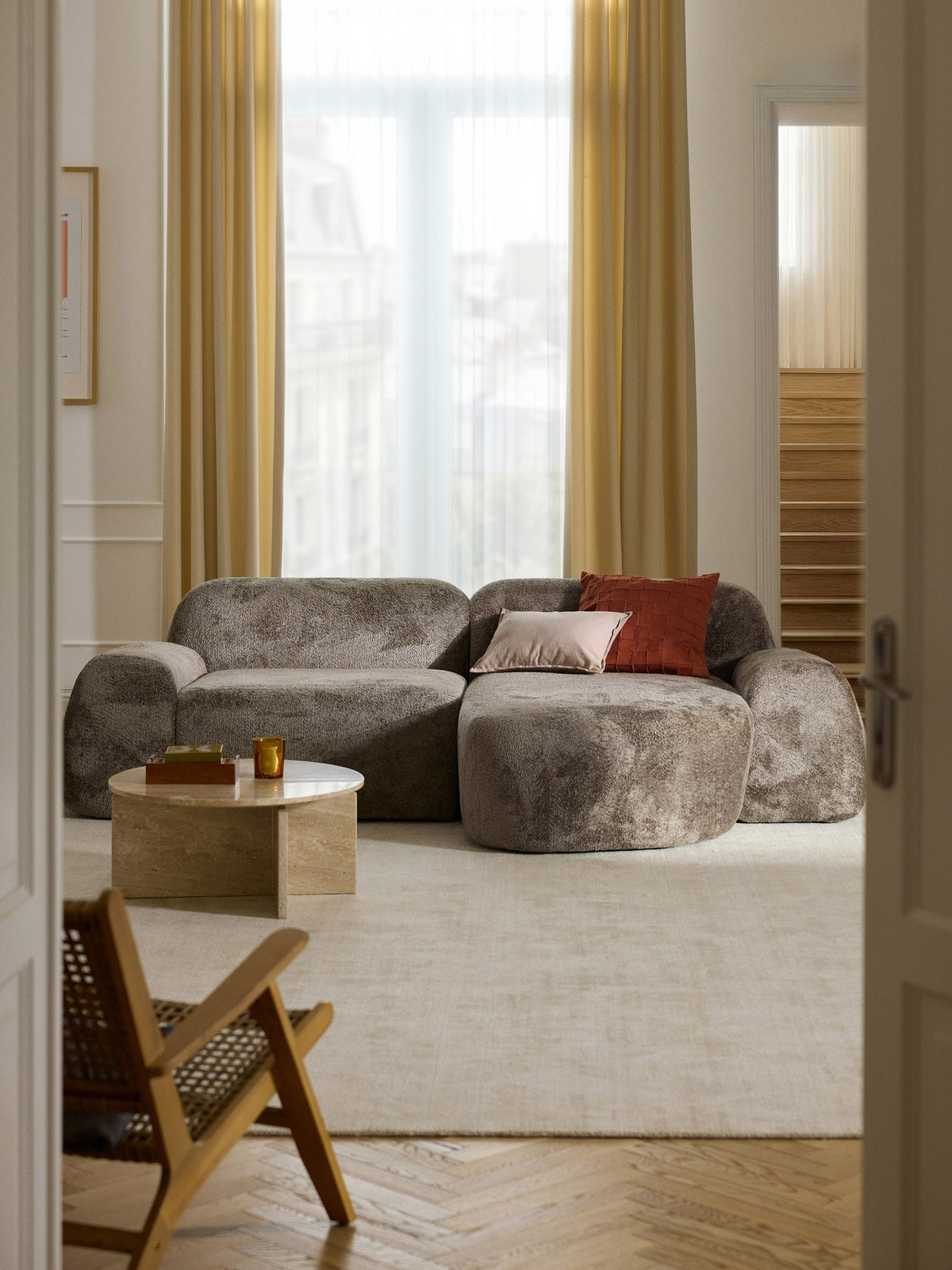 Wolquende Chaise in Teddy Bouclé