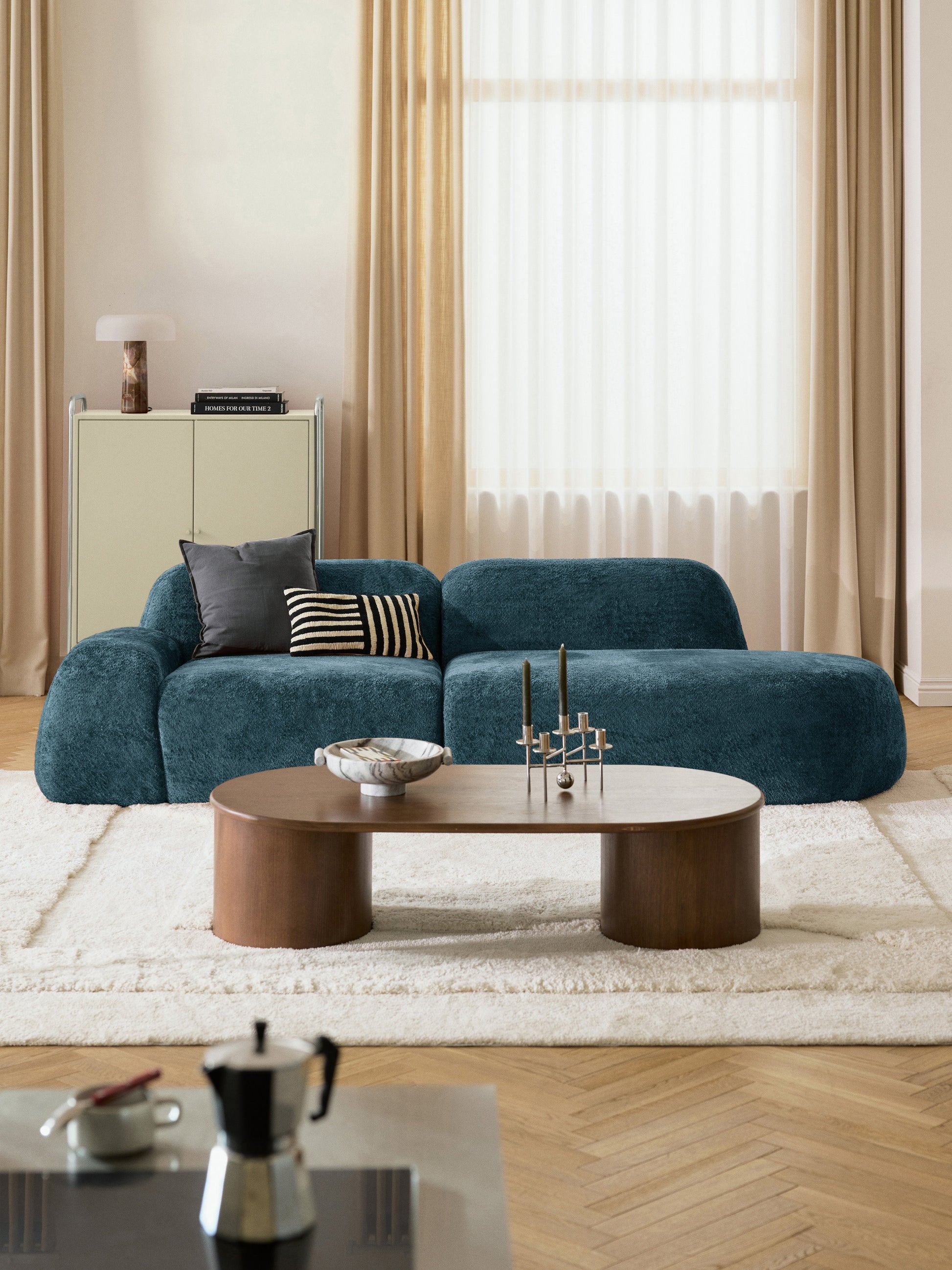 Wolquende Chaise in Teddy Bouclé