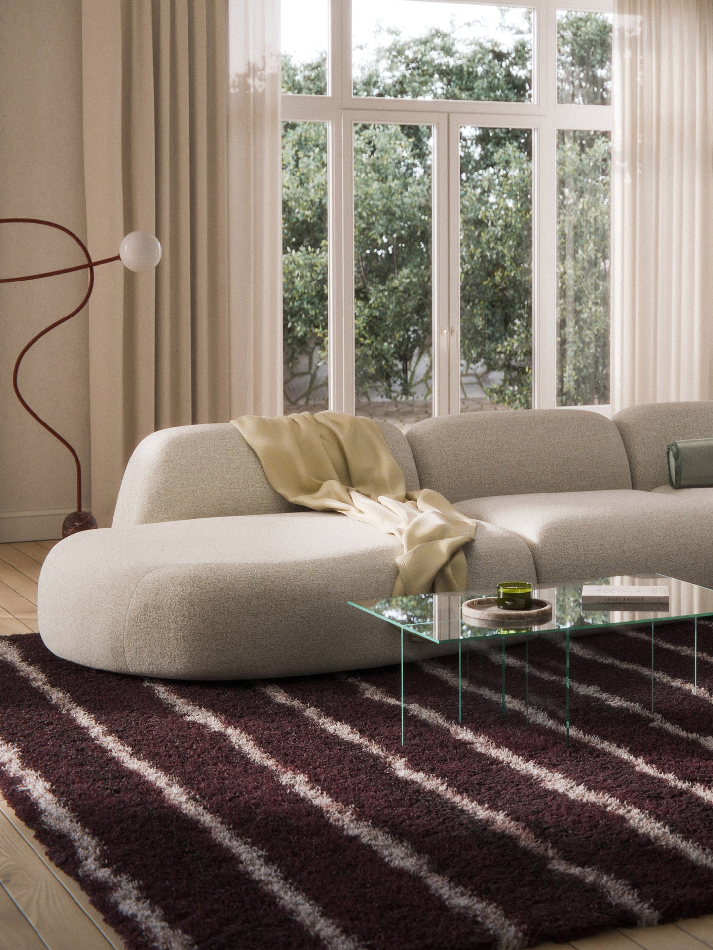 Wolquende Chaise Module in Bouclé