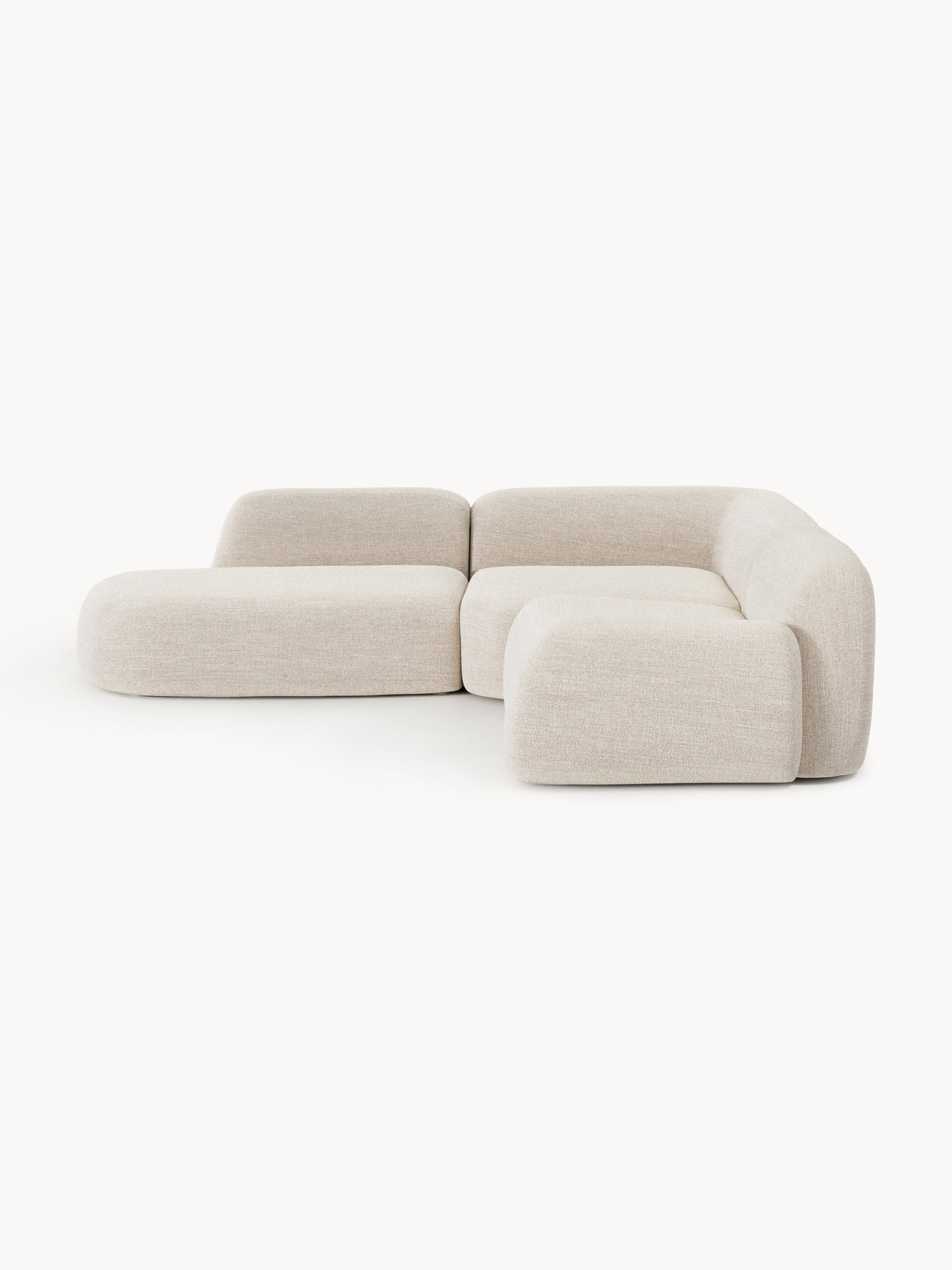 Wolquende Modular Bouclé Corner Sofa (4-Seater) with Chaise Longue