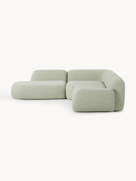 Wolquende Modular Bouclé Corner Sofa (4-Seater) with Chaise Longue