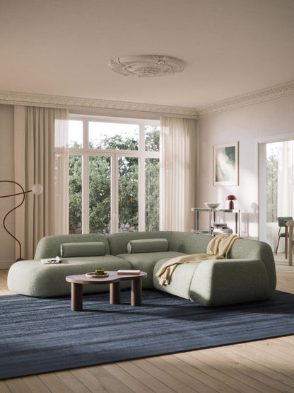 Wolquende Modular Bouclé Corner Sofa (4-Seater) with Chaise Longue