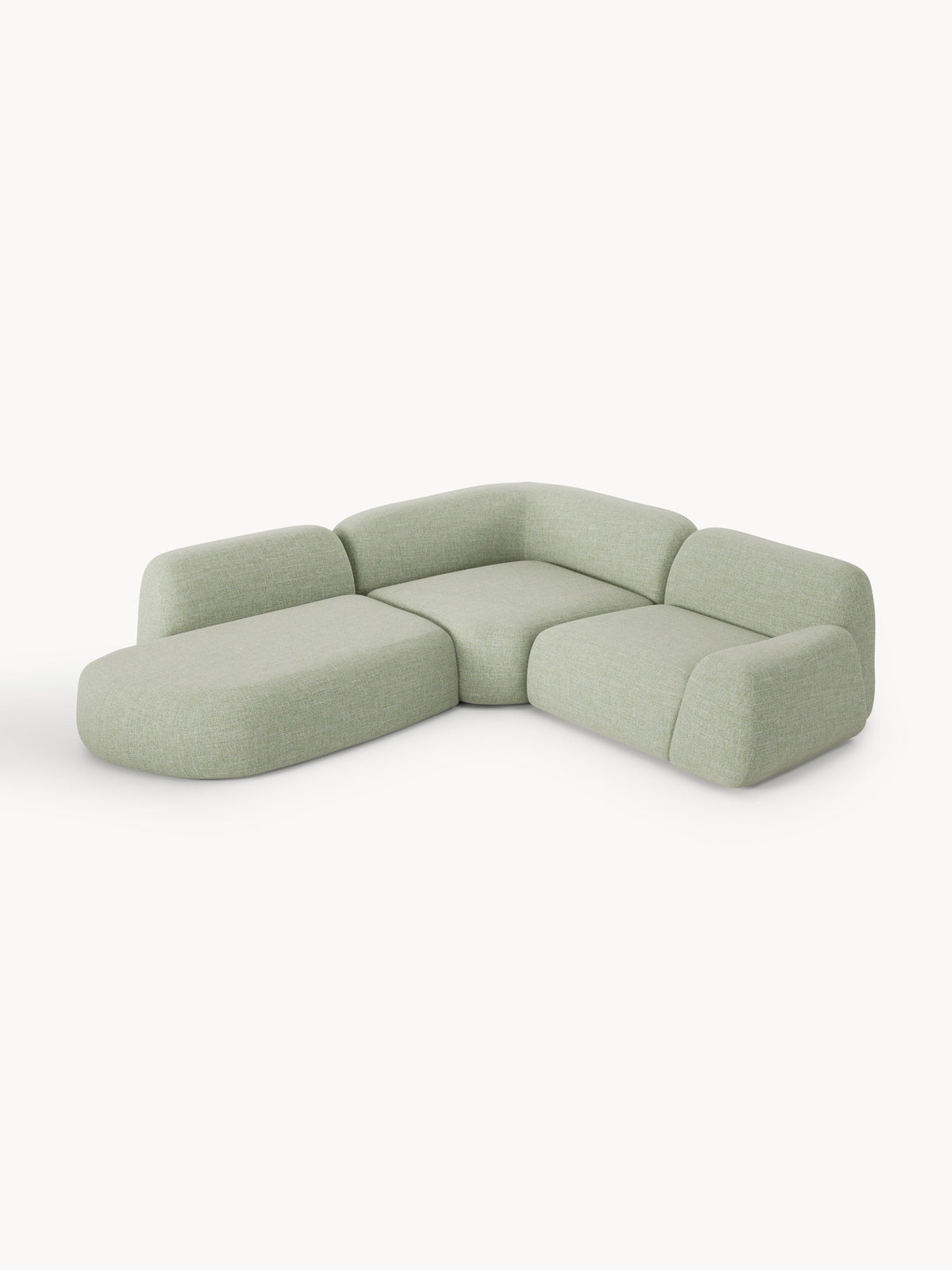 Wolquende Modular Bouclé Corner Sofa (4-Seater) with Chaise Longue
