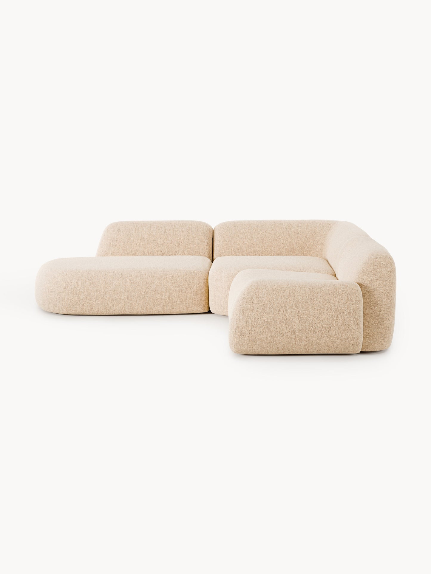 Wolquende Modular Bouclé Corner Sofa (4-Seater) with Chaise Longue