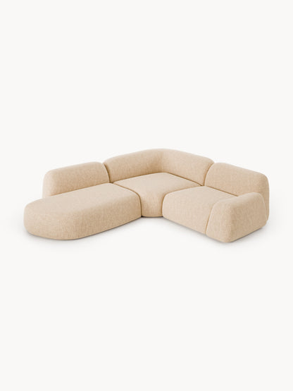 Wolquende Modular Bouclé Corner Sofa (4-Seater) with Chaise Longue